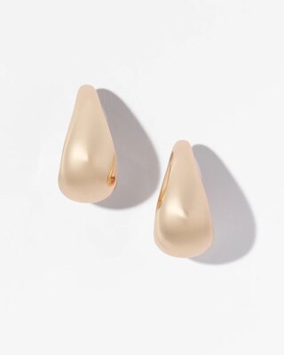 Large Gold Teardrop Earrings