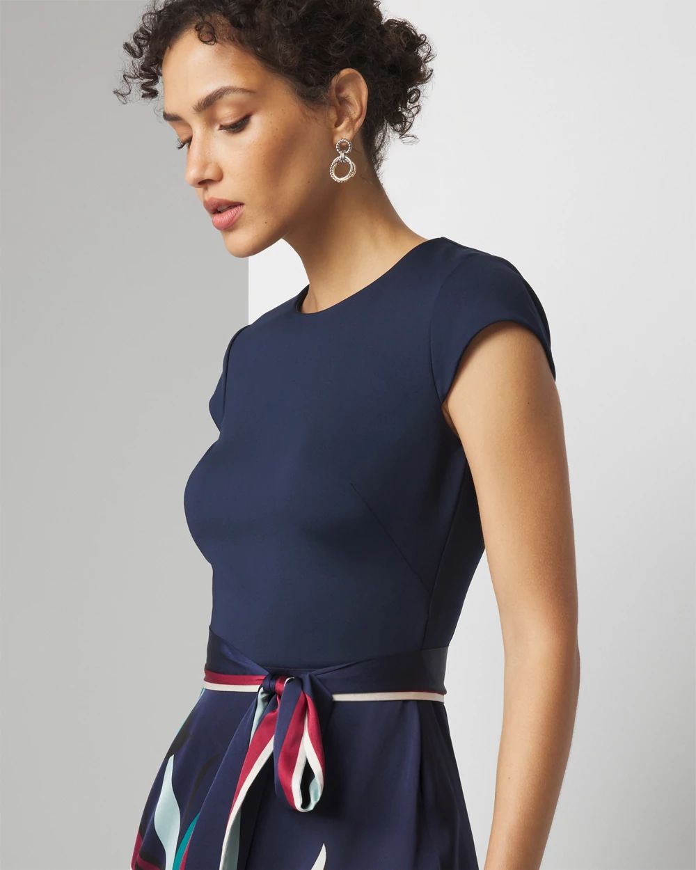 Handkerchief-Hem Midi Dress click to view larger image.