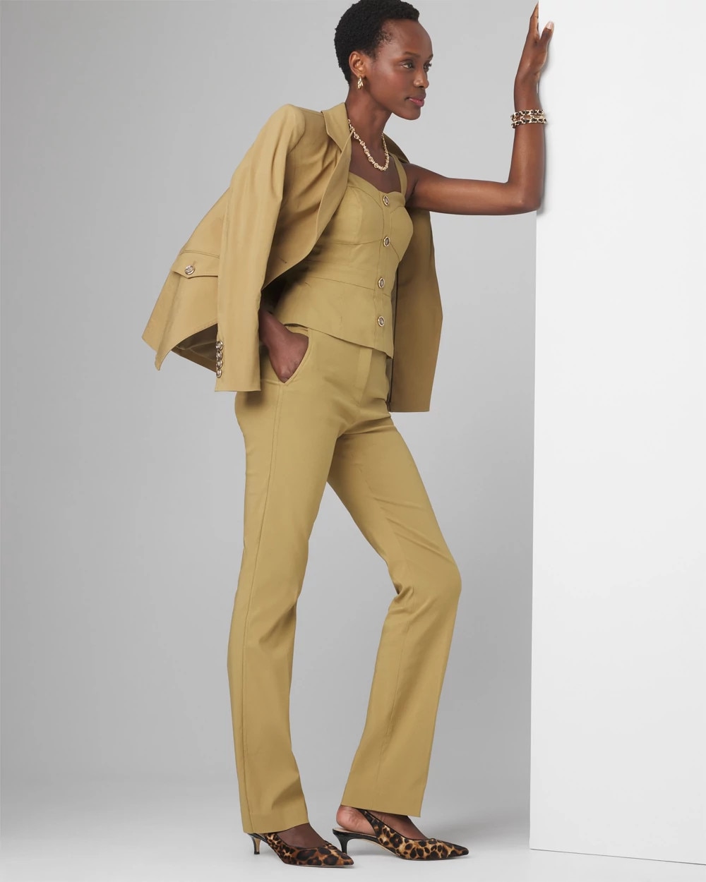 WHBM® Petite Lightweight Ines Slim Bootcut Pant