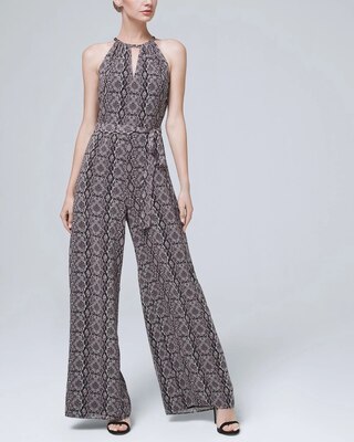 Snake-Print Jumpsuit