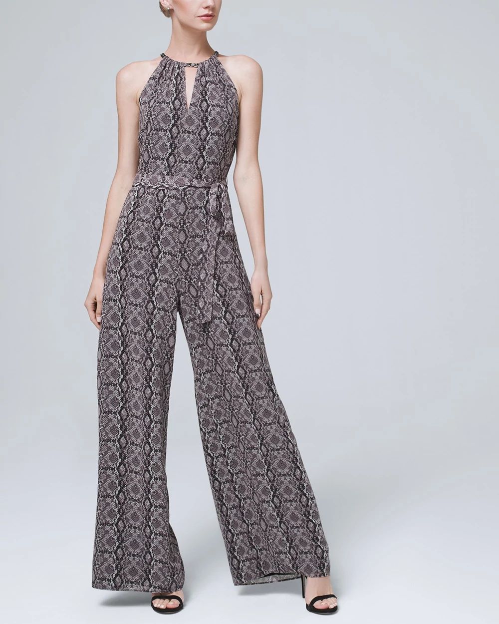 Snake-Print Jumpsuit