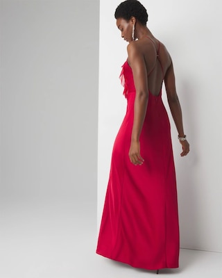 Satin Ruffle Gown click to view larger image.