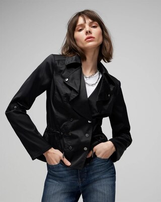 Drape-Front Moto Jacket