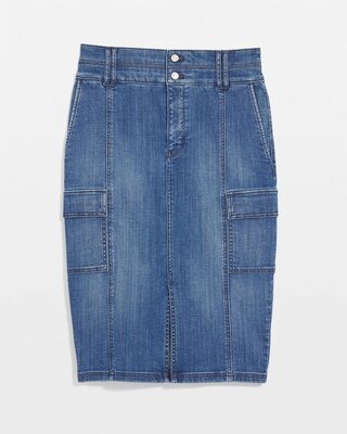 Denim Cargo Skirt click to view larger image.