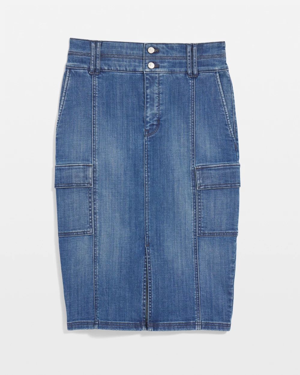Denim Cargo Skirt