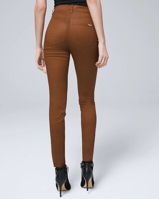 High-Rise Coated Skinny Jeans