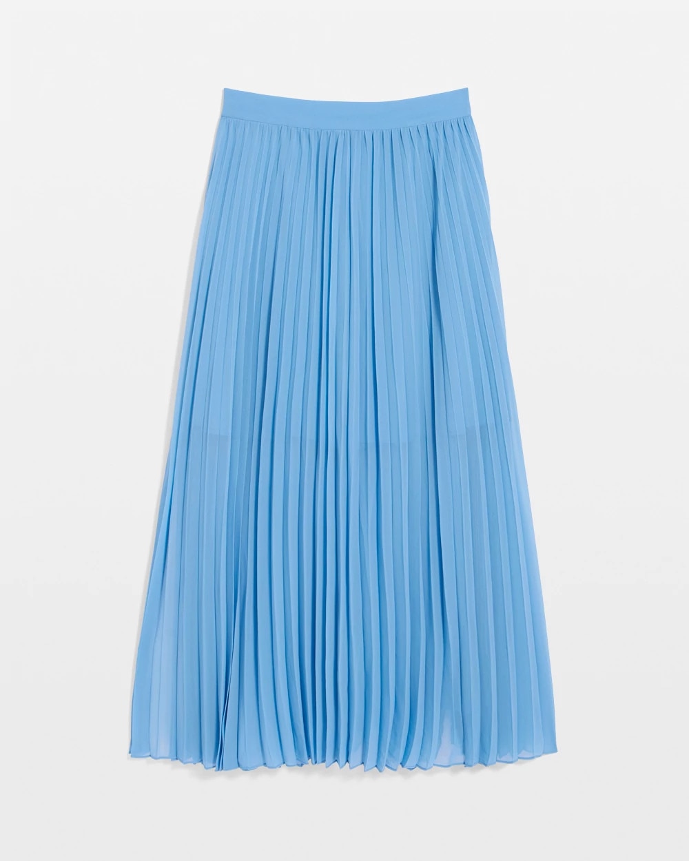 Pleated Crepe Maxi Skirt