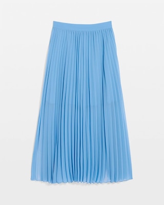 Pleated Crepe Maxi Skirt click to view larger image.