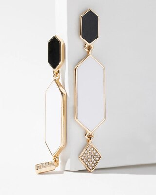 Black + White Linear Earrings