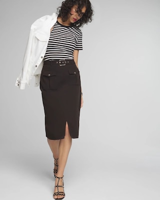 Petite Cargo Pocket Midi Skirt