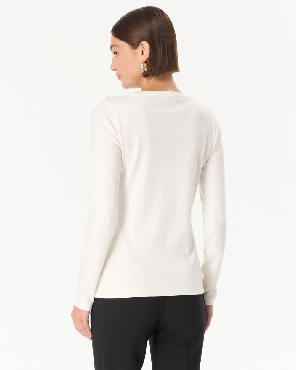Ribbed Long Sleeve Top click to view larger image.