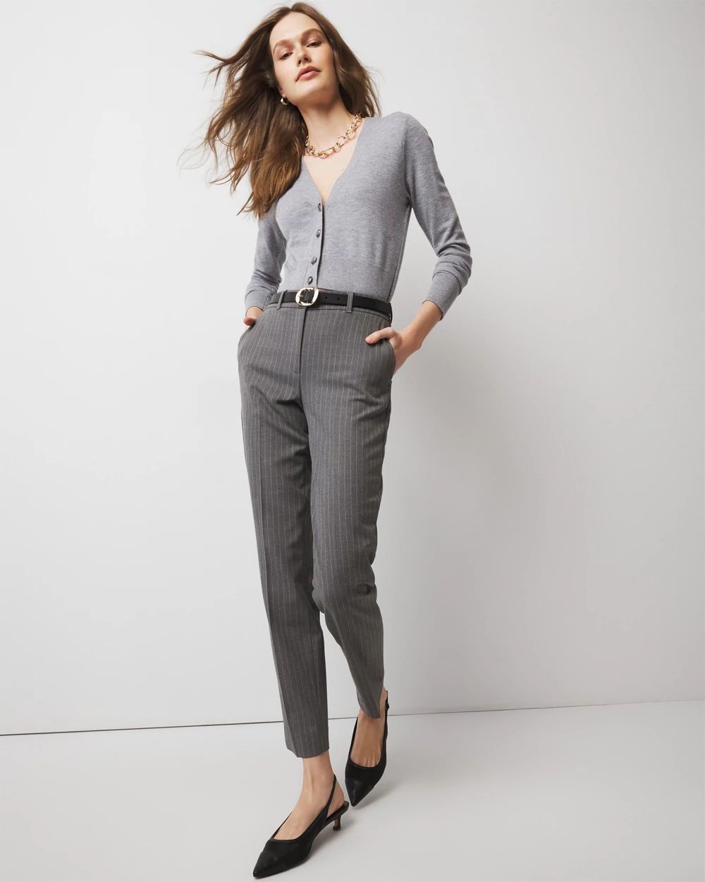 WHBM® Elle Slim Ankle in Pinstripe