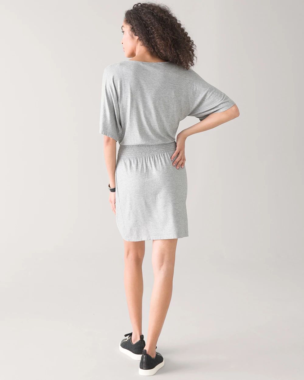 Kimono Sleeve Smocked Waist Dress
