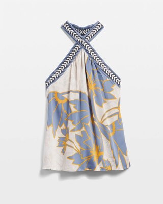 Sleeveless Cross Halter Top