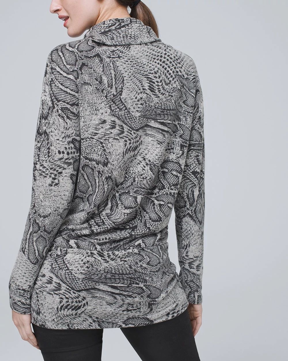 Snake-Print Cozy Knit Tunic