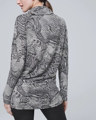Snake-Print Cozy Knit Tunic