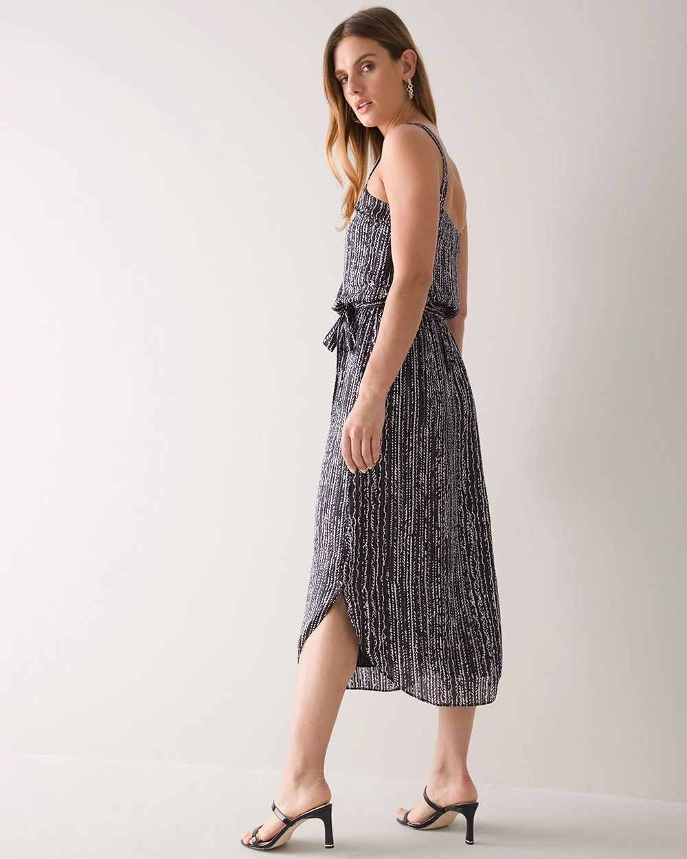 Sleeveless Lurex Midi Tank Dress