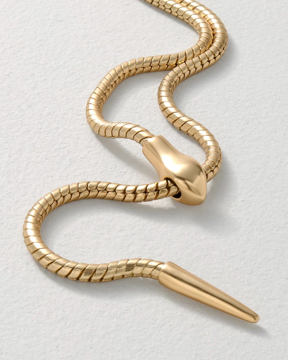 Goldtone Snake Y-Necklace click to view larger image.