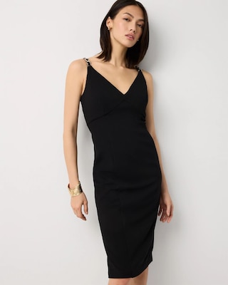 Chain Detail Crepe Dress click to view larger image.