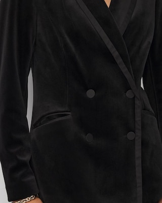 Satin + Velvet Tuxedo Jacket click to view larger image.