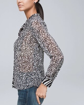 Ruffle Front Blouse
