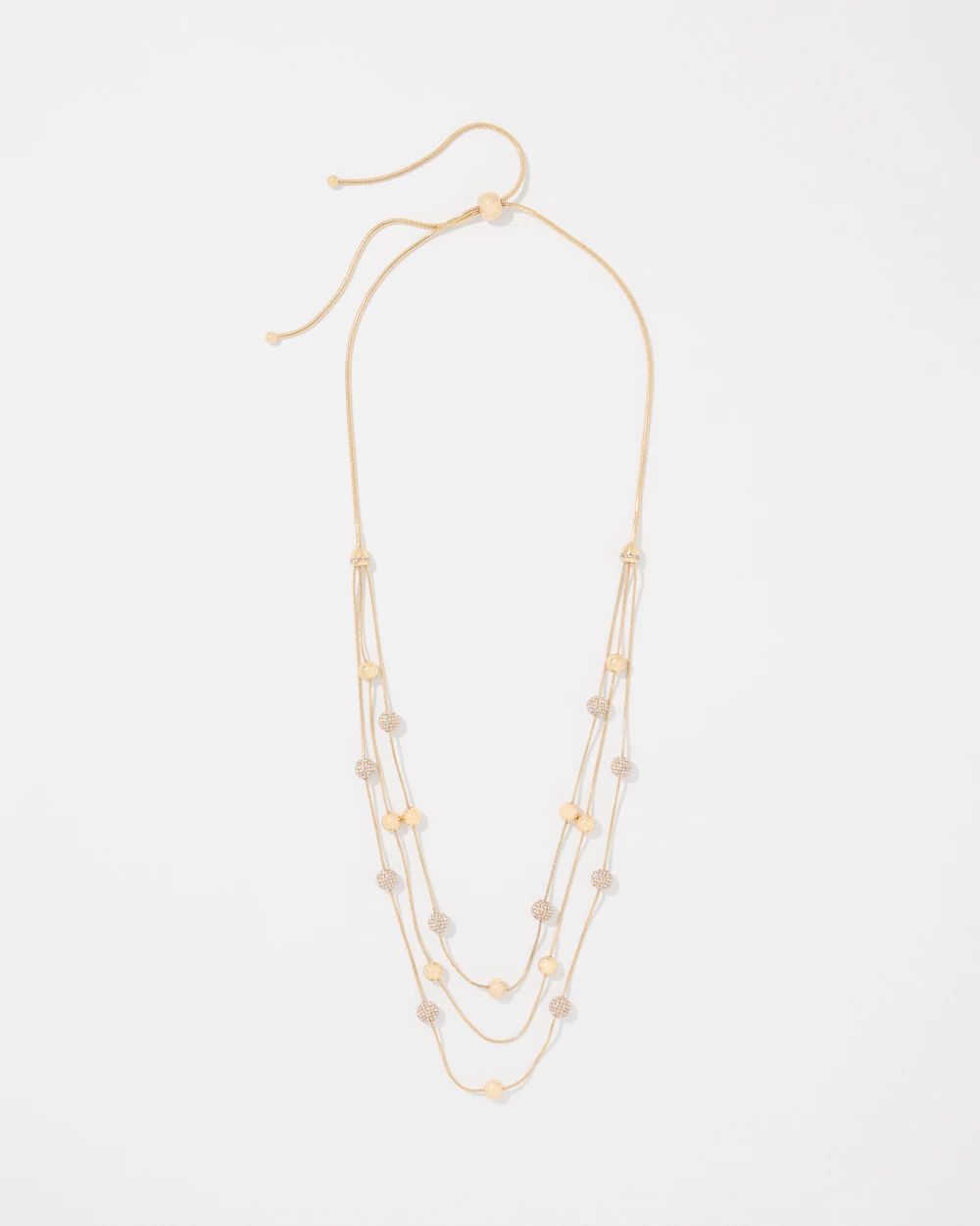 Pavé Multistrand Necklace click to view larger image.