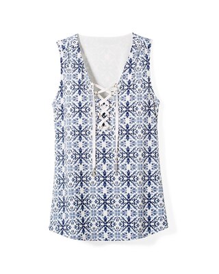 Matte Jersey Lace-Up Tank
