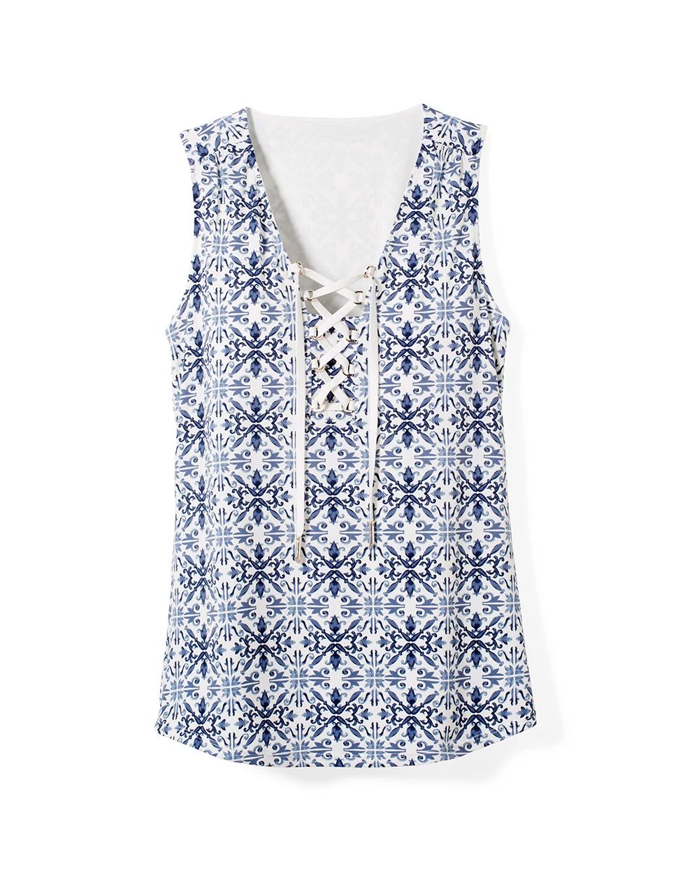 Matte Jersey Lace-Up Tank