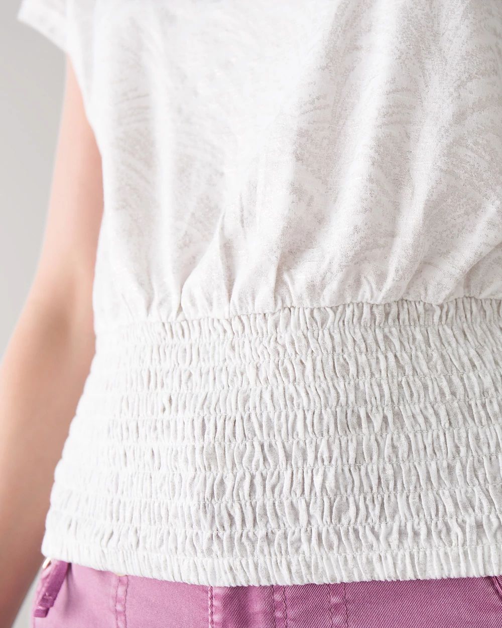Smocked Hem Tee