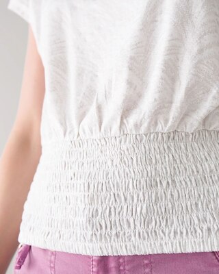 Smocked Hem Tee