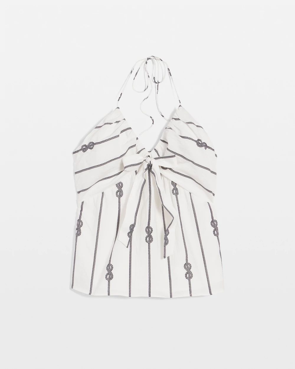 Petite Tie-Front Halter Top