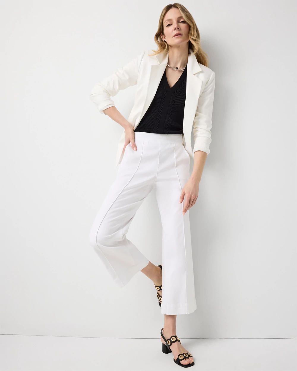 Petite Pret High Rise Wide Leg Crop