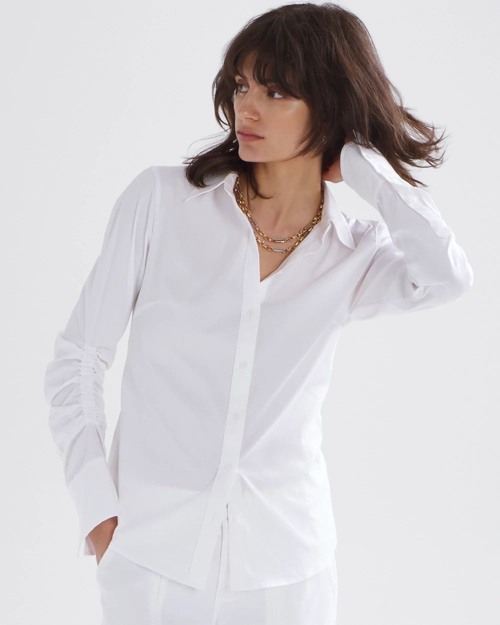 Cuffed Poplin Shirt
