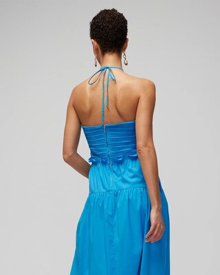 Criss-Cross Halter Midi Dress