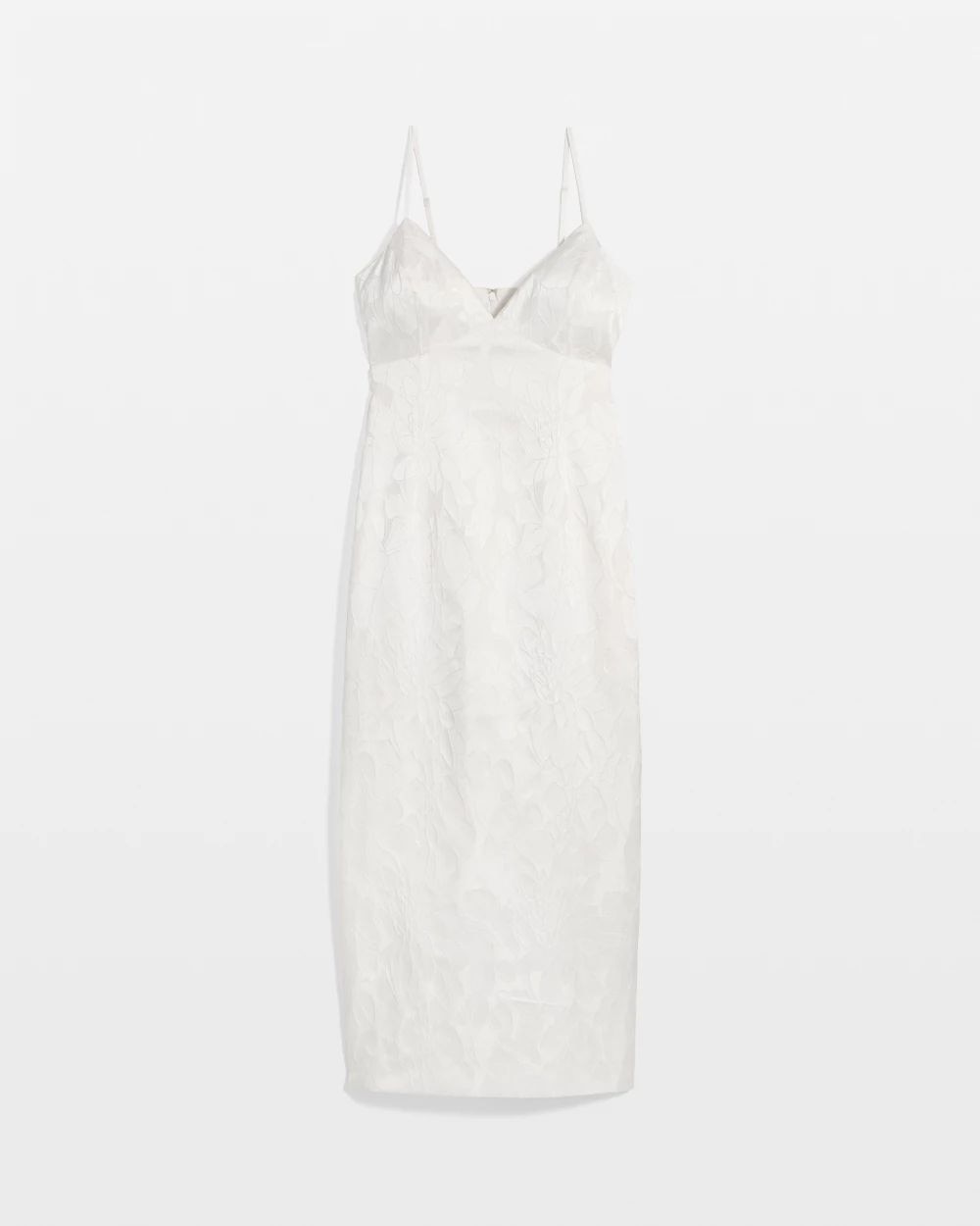 Petite Floral Jacquard Midi Dress