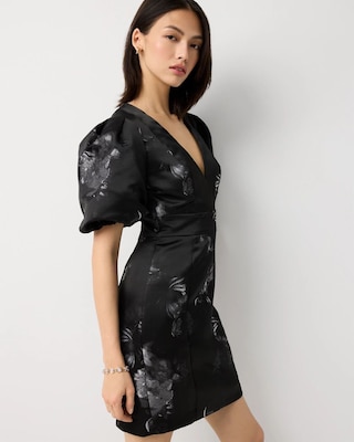 Puff Sleeve Mini Dress click to view larger image.