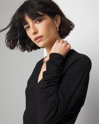 Long Sleeve Dolman Sweater Dress click to view larger image.
