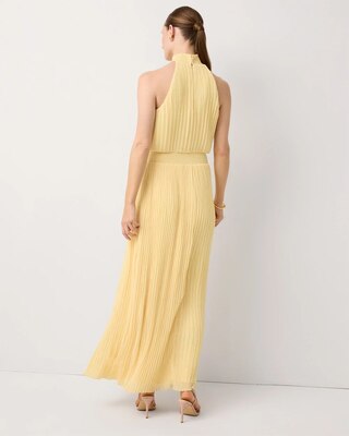 Pleated Halter Maxi Dress click to view larger image.