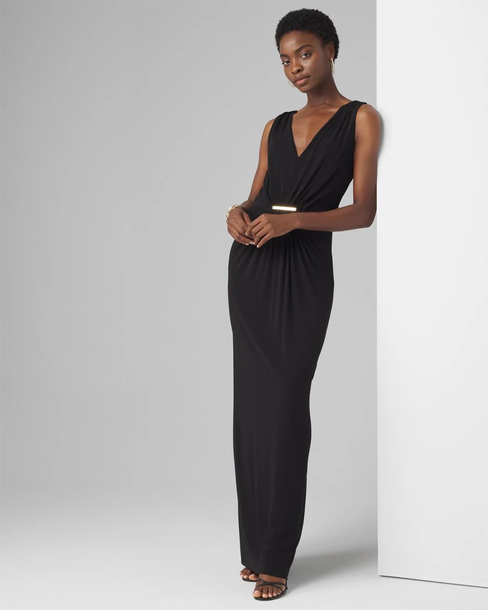 Petite Plunging Back Gown