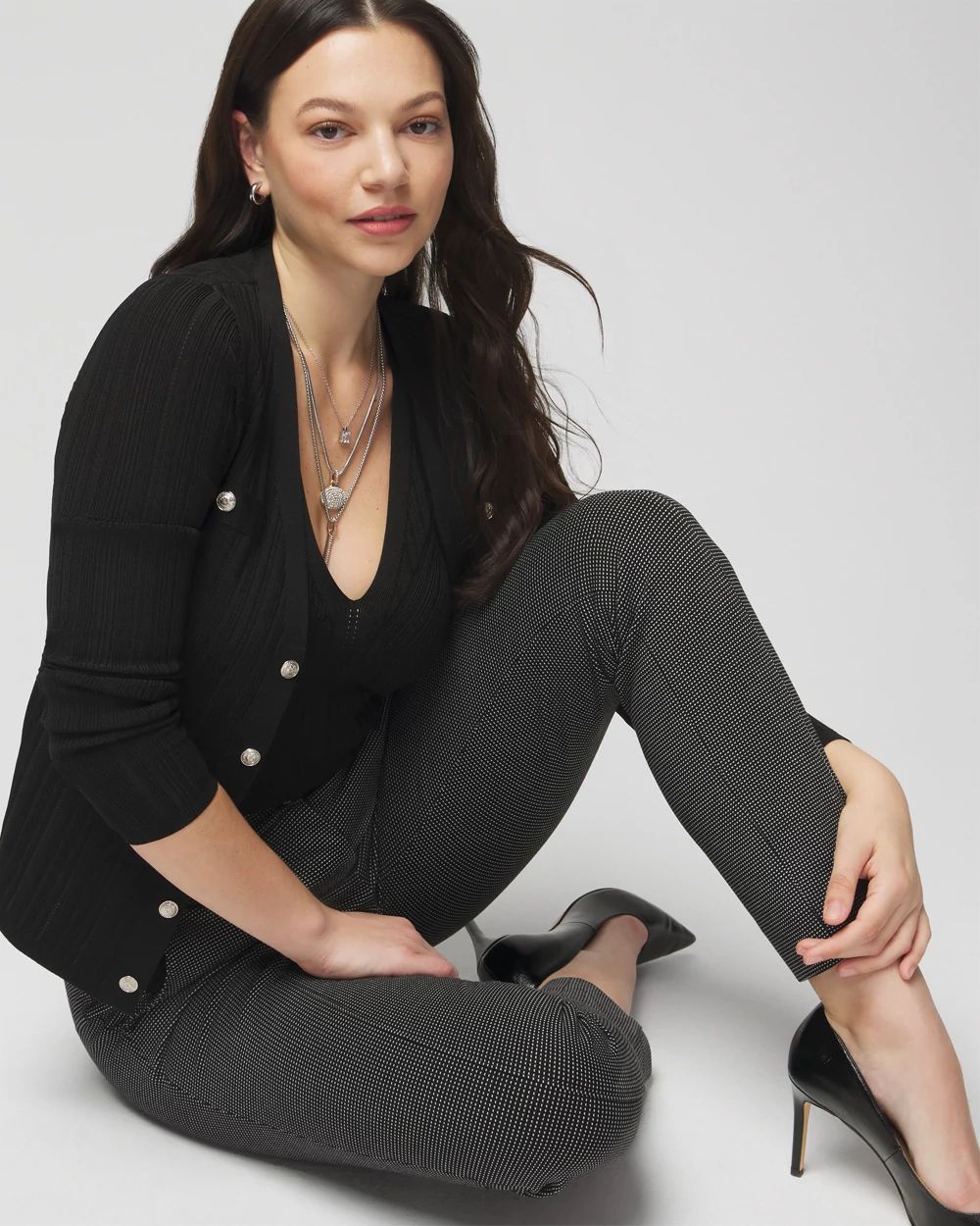 Curvy WHBM® Jolie Button Straight Pant