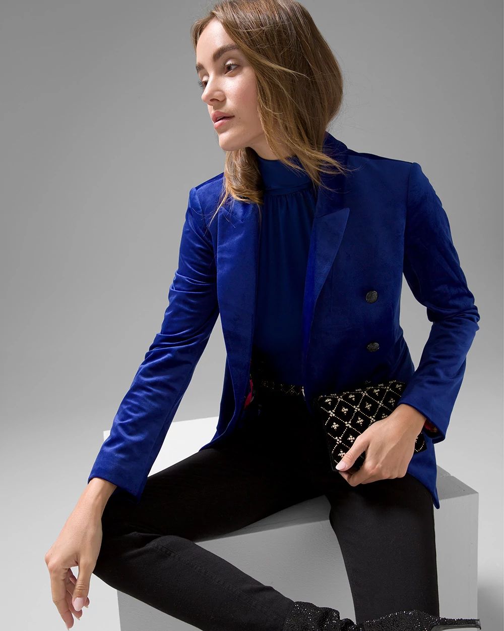 WHBM® Velvet Studio Blazer