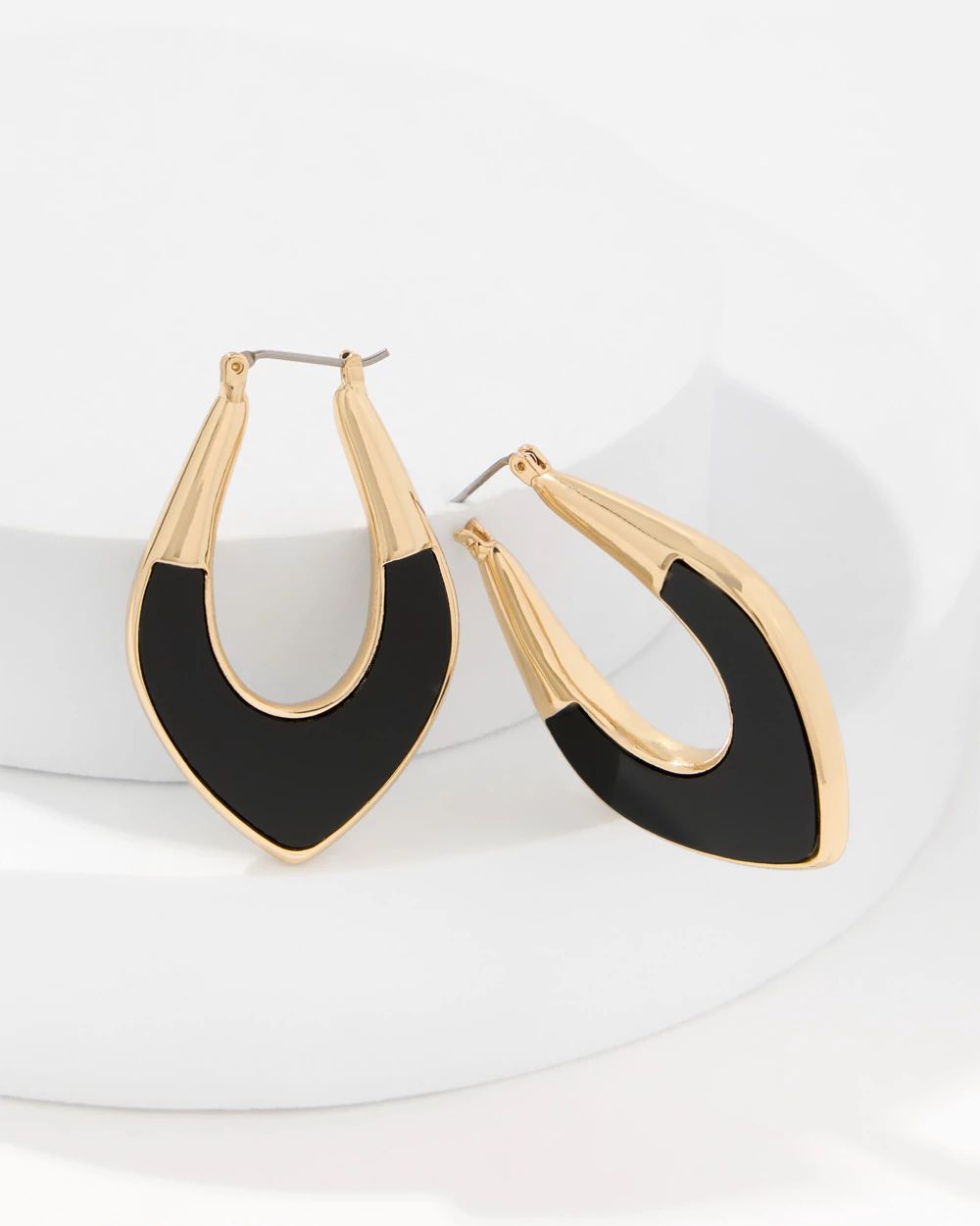 Mother of Pearl Hoop Earrings click to view larger image.