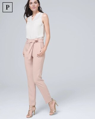 Petite Chiffon-Yoke Shell