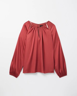 Long Sleeve Cutout Detail Blouse click to view larger image.