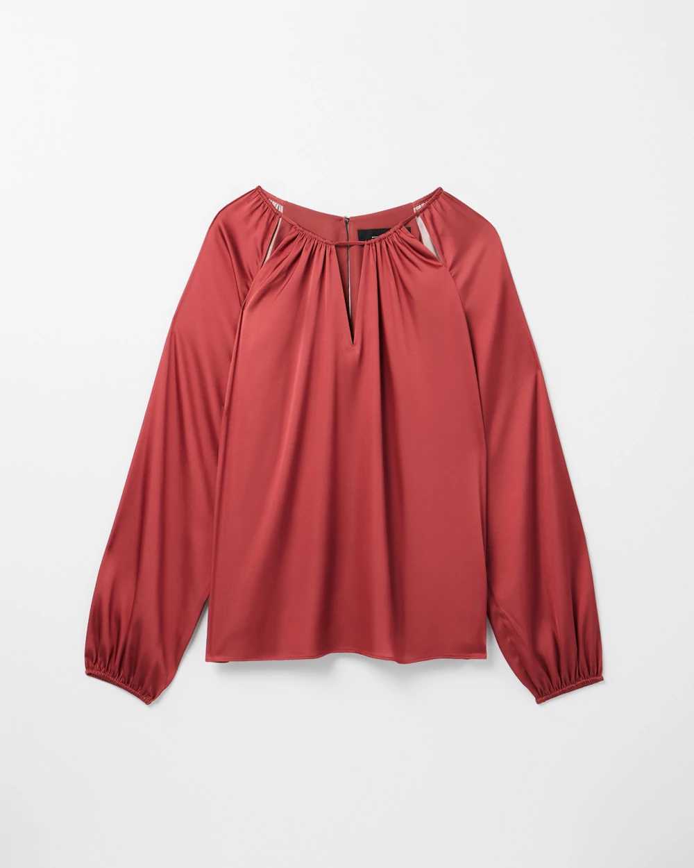 Long Sleeve Cutout Detail Blouse click to view larger image.