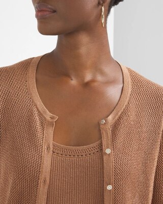 Shimmery Crochet Cardigan