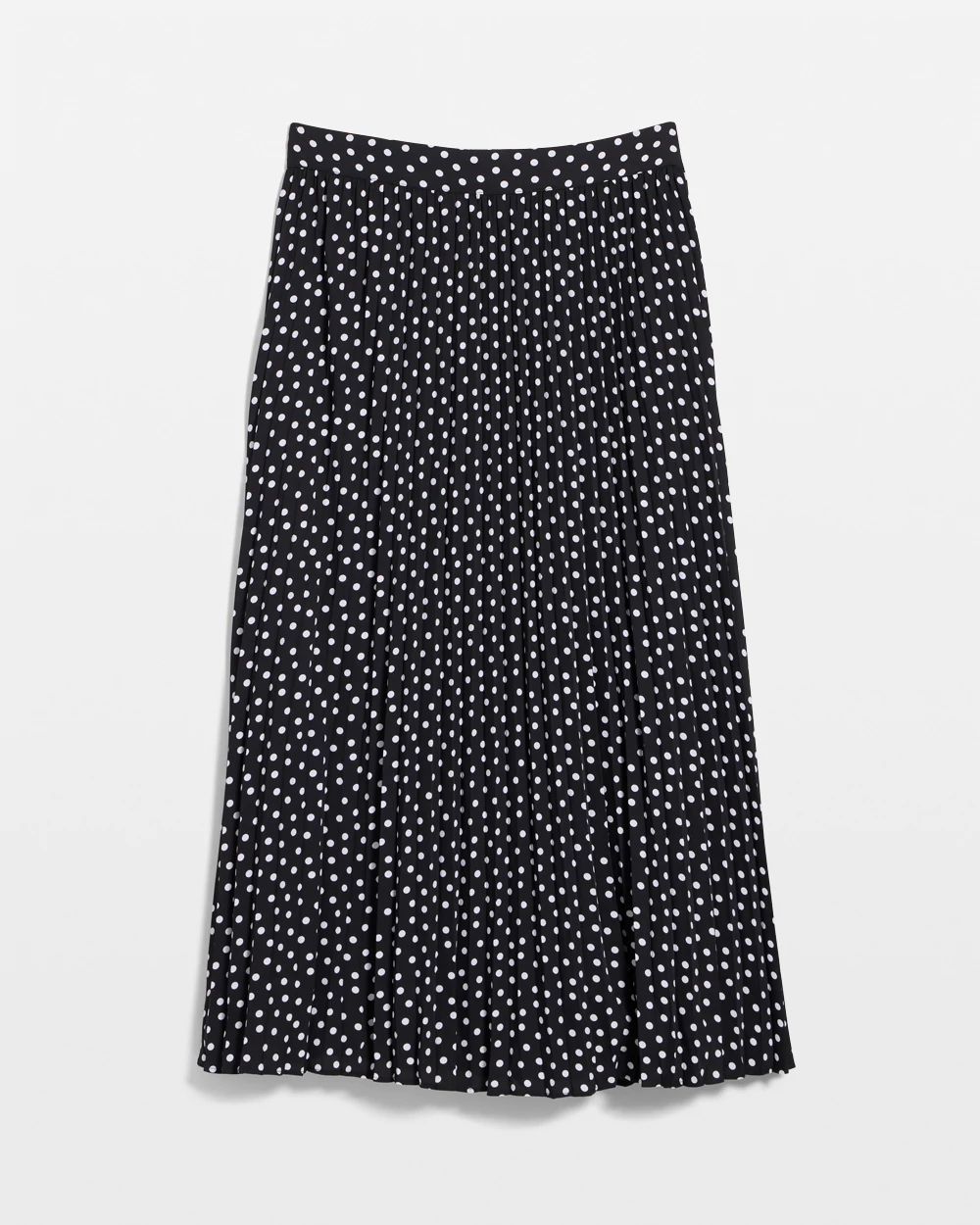 Petite Pleated Crepe Midi Skirt