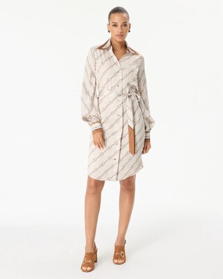 Satin Shirt Dress