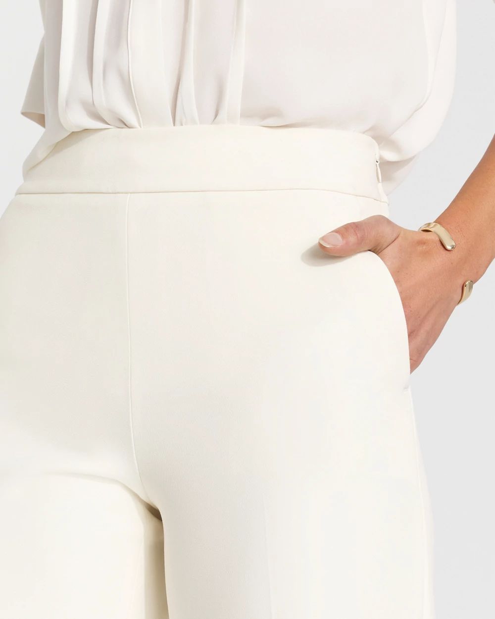 High-Rise Flat-Front Wide-Leg Pant click to view larger image.