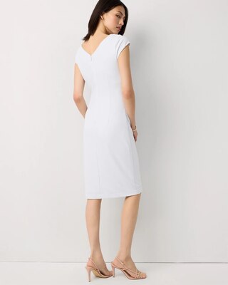 Cap Sleeve Draped Sheath Dress click to view larger image.